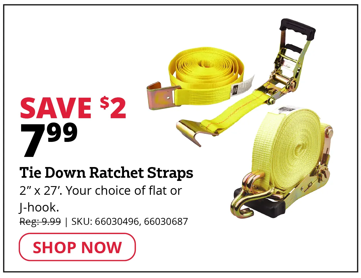 Tie Down Ratchet Straps