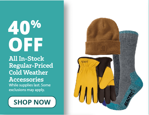 40% OFF All Regular-Priced Cold Weather Accessories