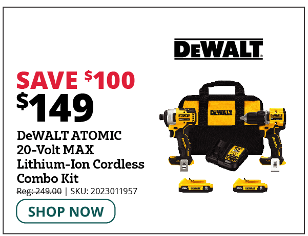 DEWALT® Atomic™ 20-Volt MAX Lithium-Ion Cordless Combo Kit