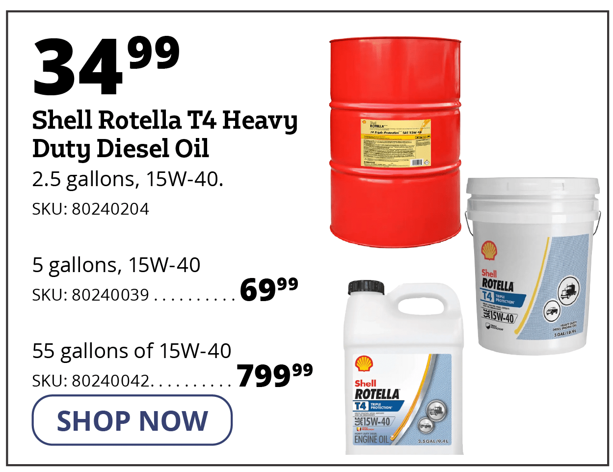 Shell Rotella T4 Heavy Duty Diesel Oil