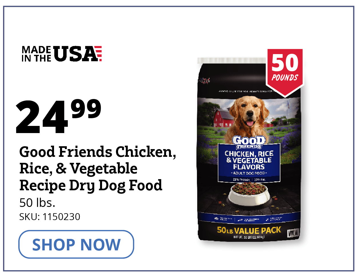 Good Friends Chicken, Rice, and Vegetable Recipe Dry Dog Food
