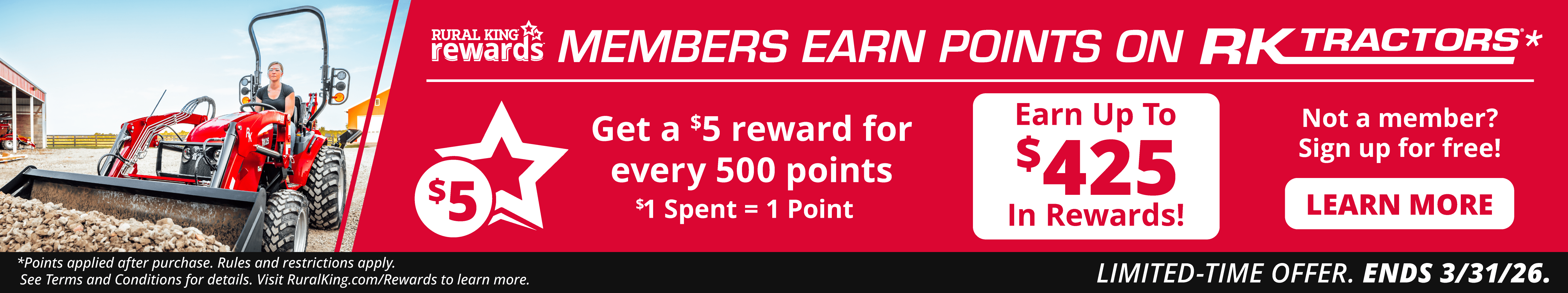 RK Tractors Rewards