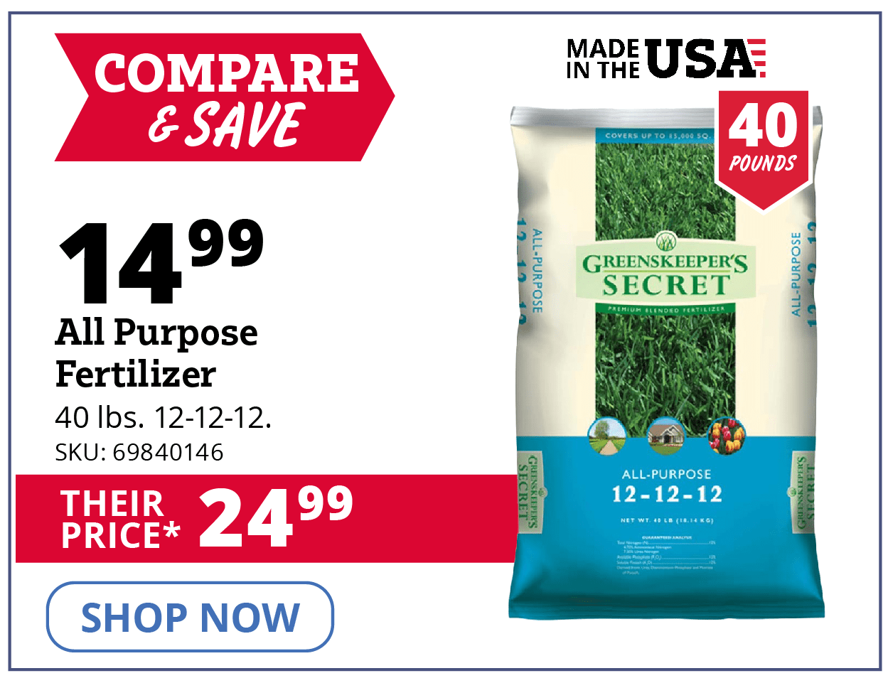 Greenskeeper's Secret All-Purpose 12-12-12 Fertilizer