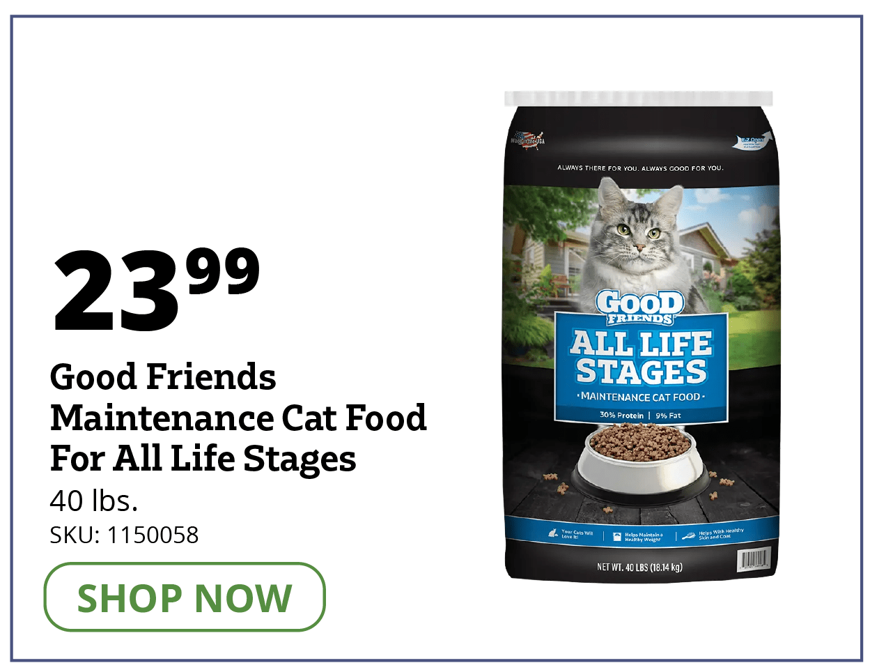 Good Friends Maintenance Cat Food For All Life Stages