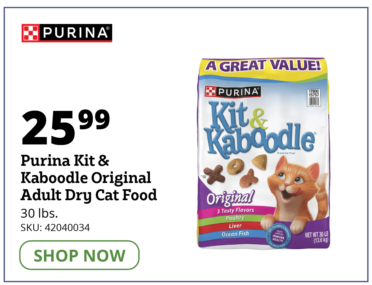 Purina Kit & Kaboodle Original Adult Dry Cat Food