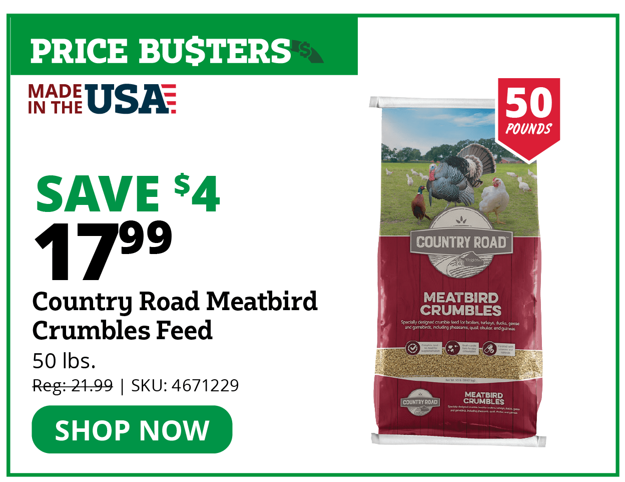 Country Road Meatbird Crumbles Feed