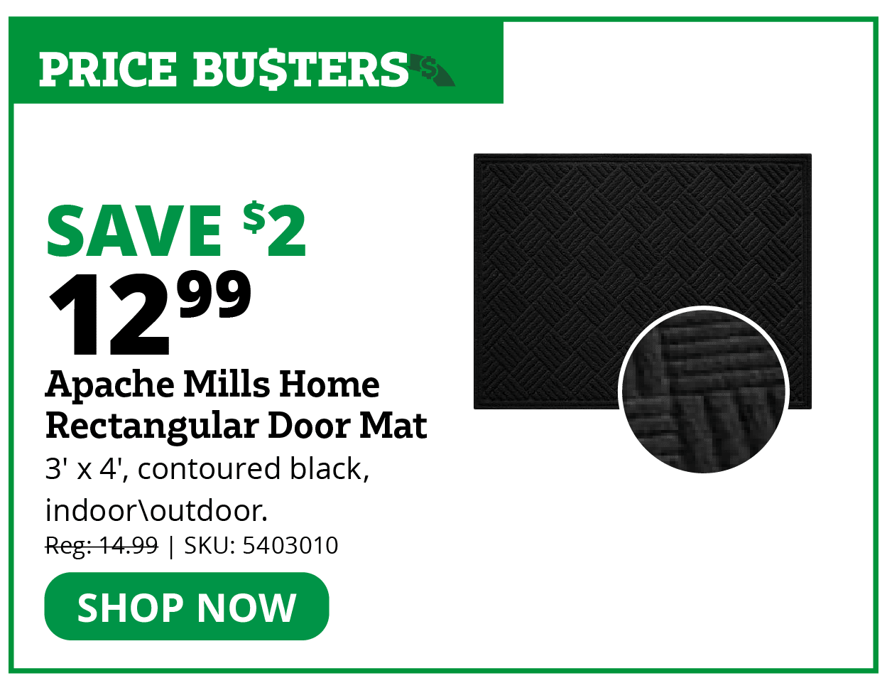Apache Mills Home Rectangular Door Mat