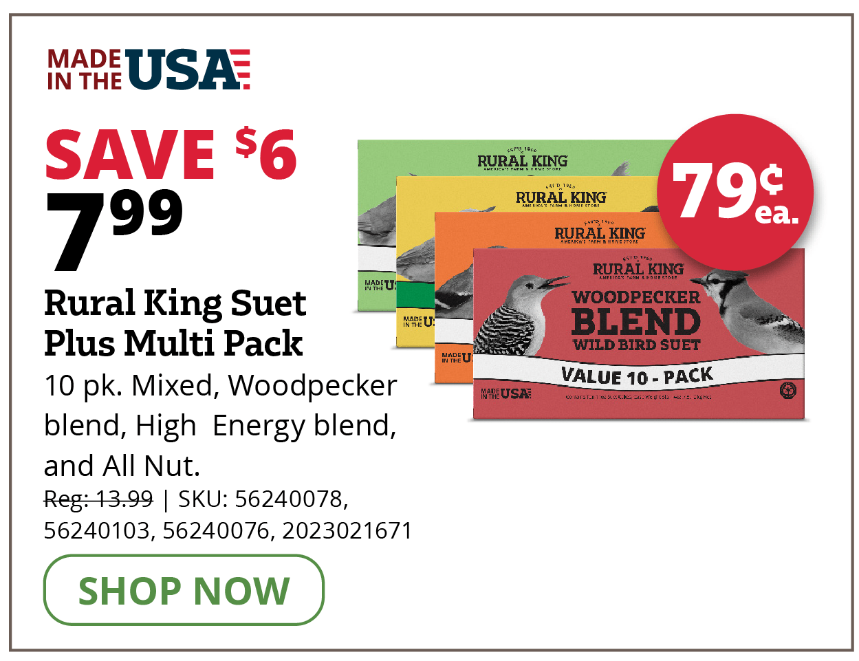 Rural King Suet Plus Multi Pack