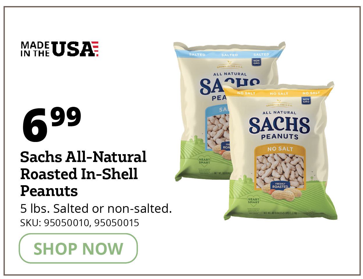 Sachs All-Natural Peanuts