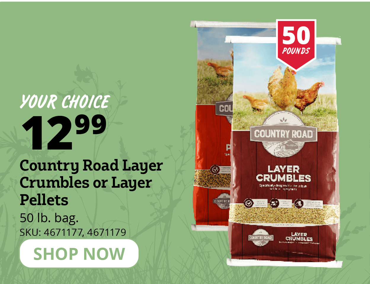 CR Layer Crumbles or Pellets