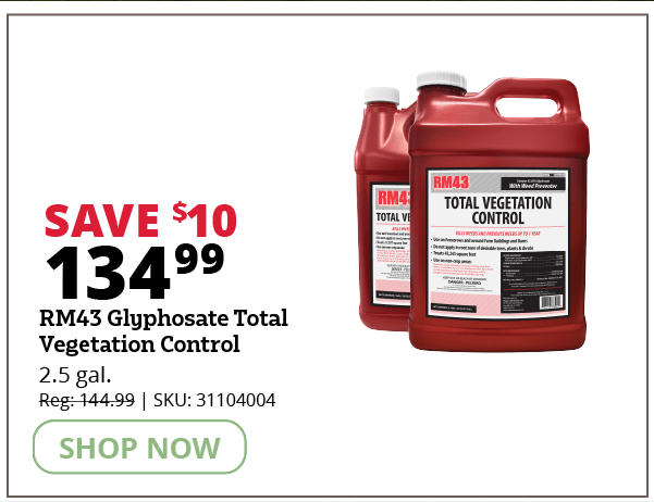 RM43 Glyphosate Total Vegetation Control, 2.5 Gallon Jug - 76501N