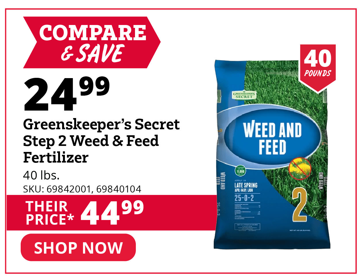Greenskeeper's Secret Step 2 Weed & Feed Ferilizer