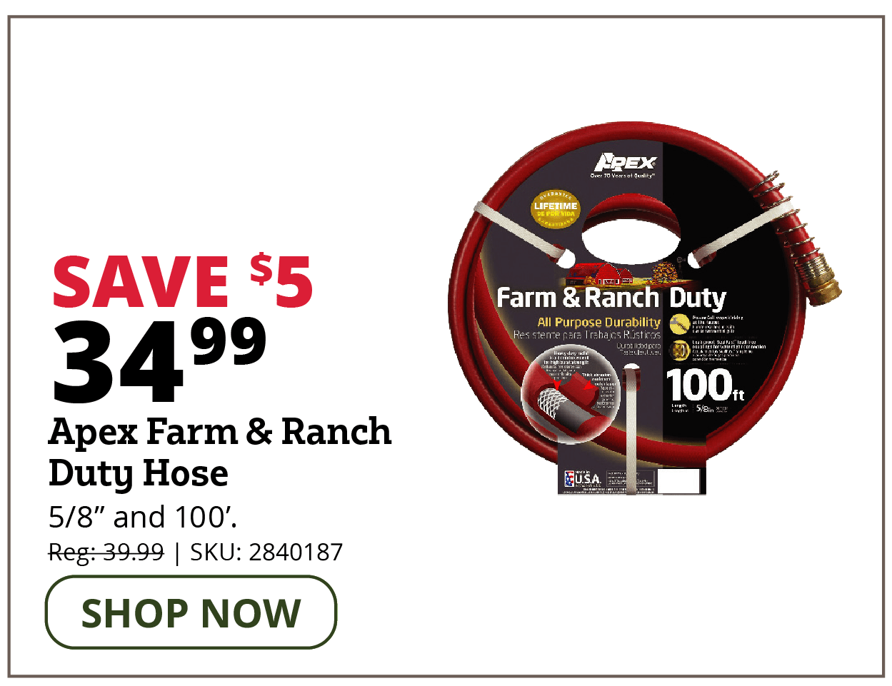 Apex Farm & Ranch Duty Hose
