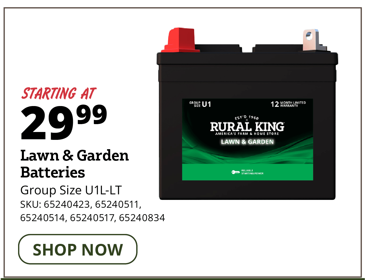 Lawn & Garden Batteries
