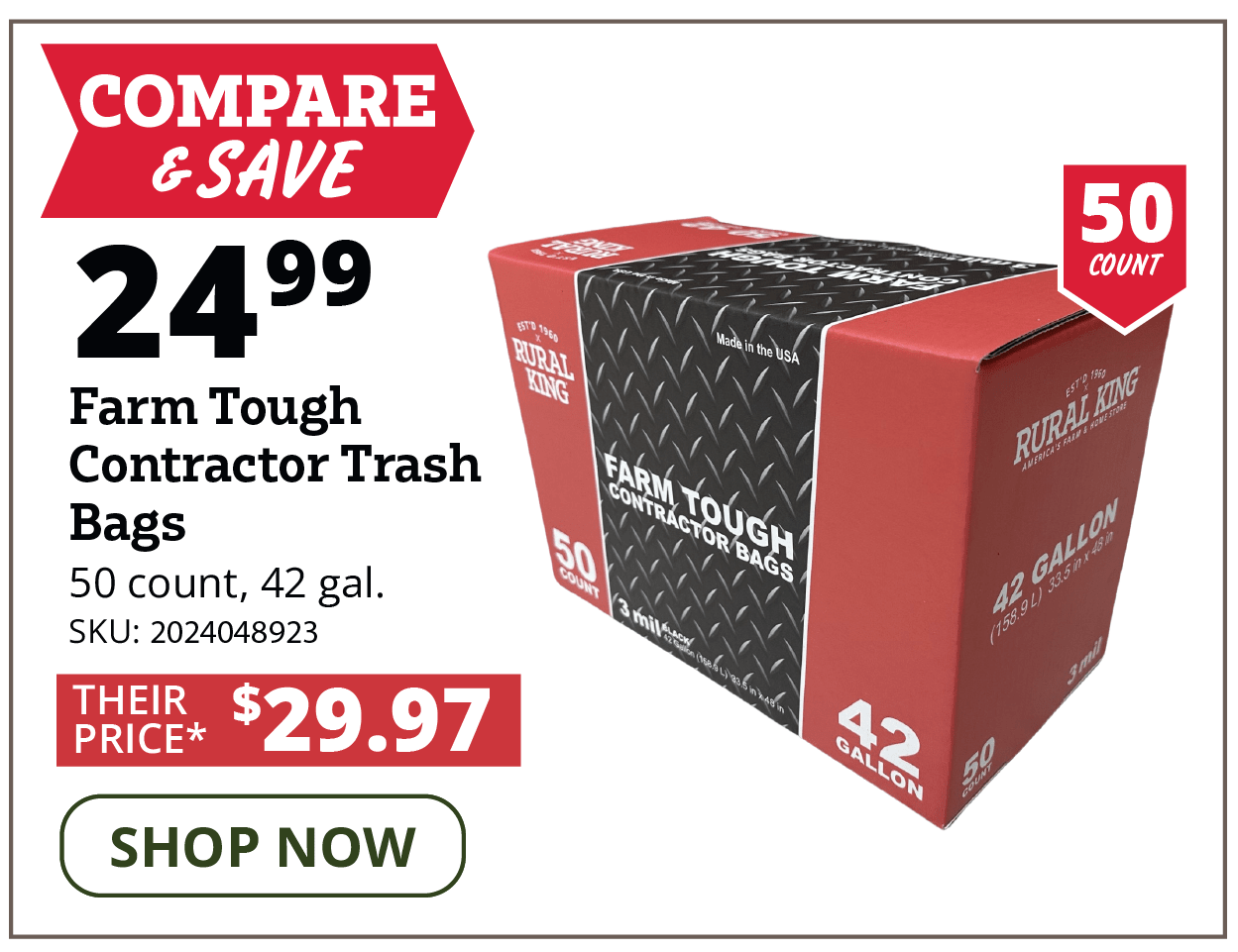 Farm Tough Contractor Trash Bags