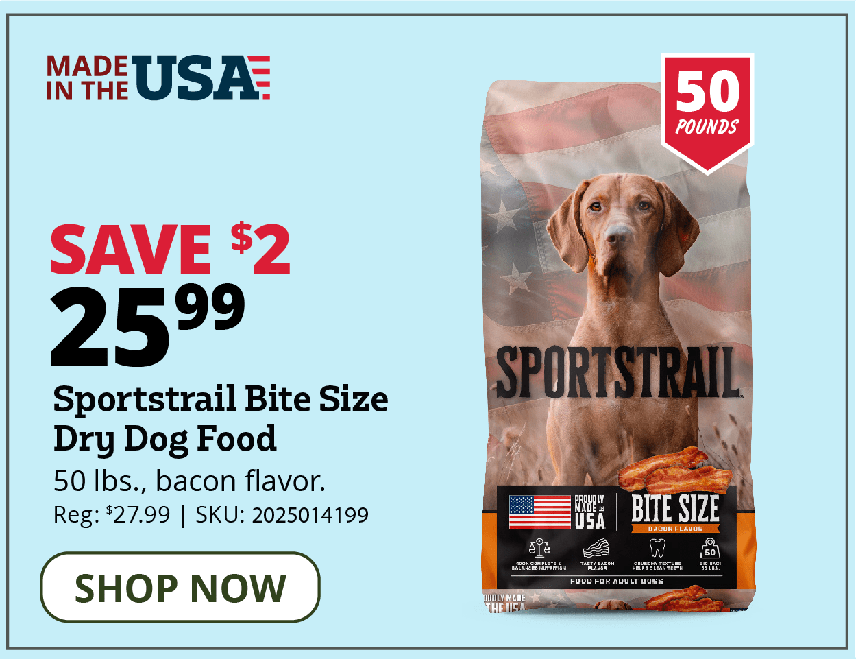 Sportstrail bite size dry dog food