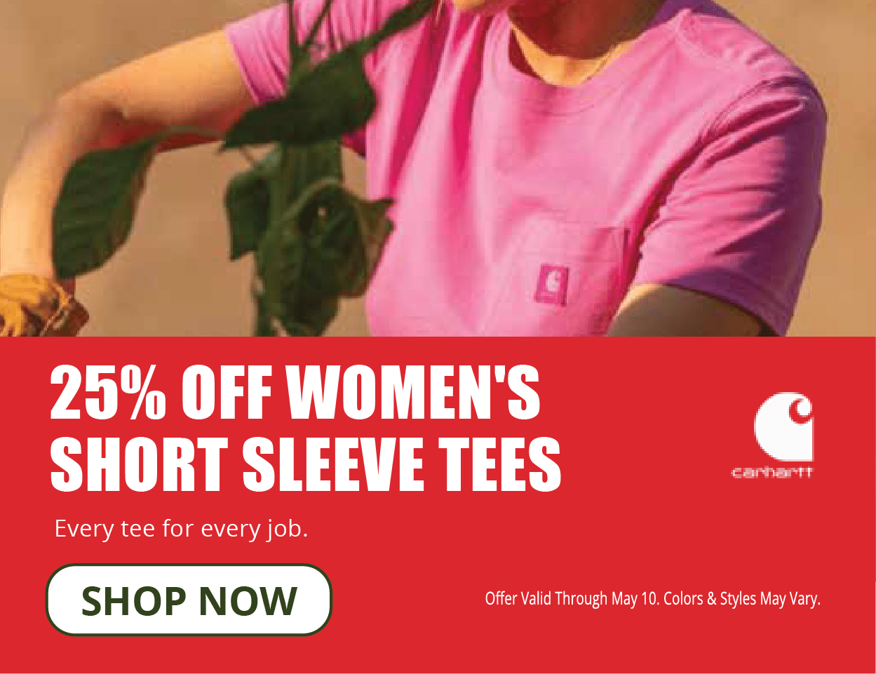 25% Off Women's Short Sleeve Tees
