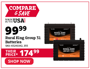 Rural King Group 31 Commercial Heavy Duty Battery 12V.