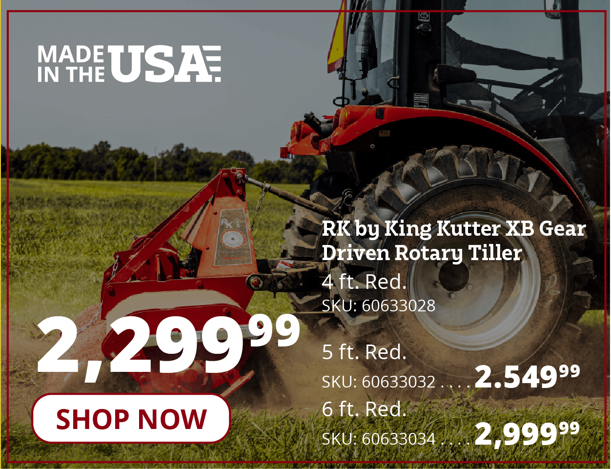 RK by King Kutter XB Gear Driven Rotary Tiller