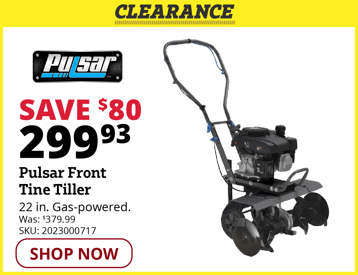Pulsar Front Tine Tiller