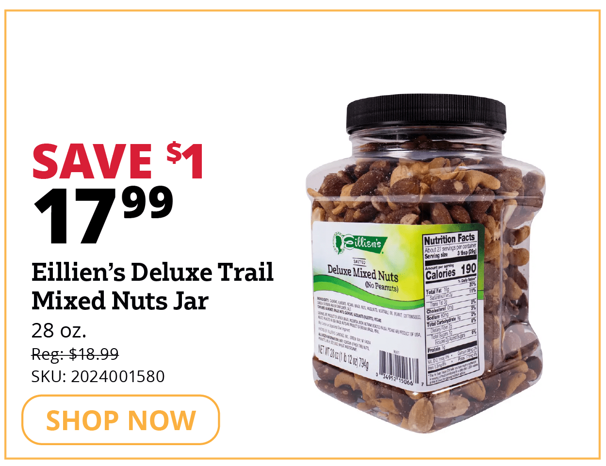 Eillien's Deluxe trail mixed nuts