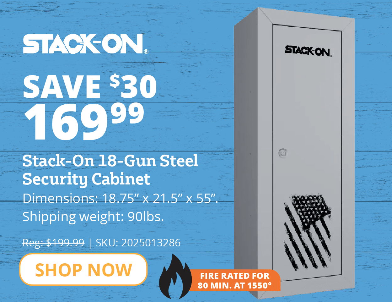 Stack on - 18 gun Steel Cabinet