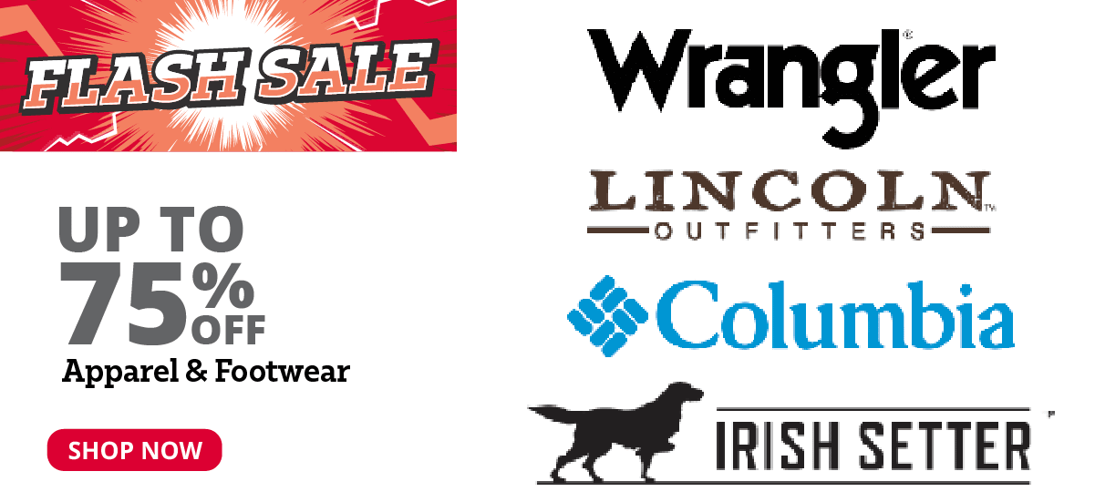 Up to 75% Off Apparel & Footwear