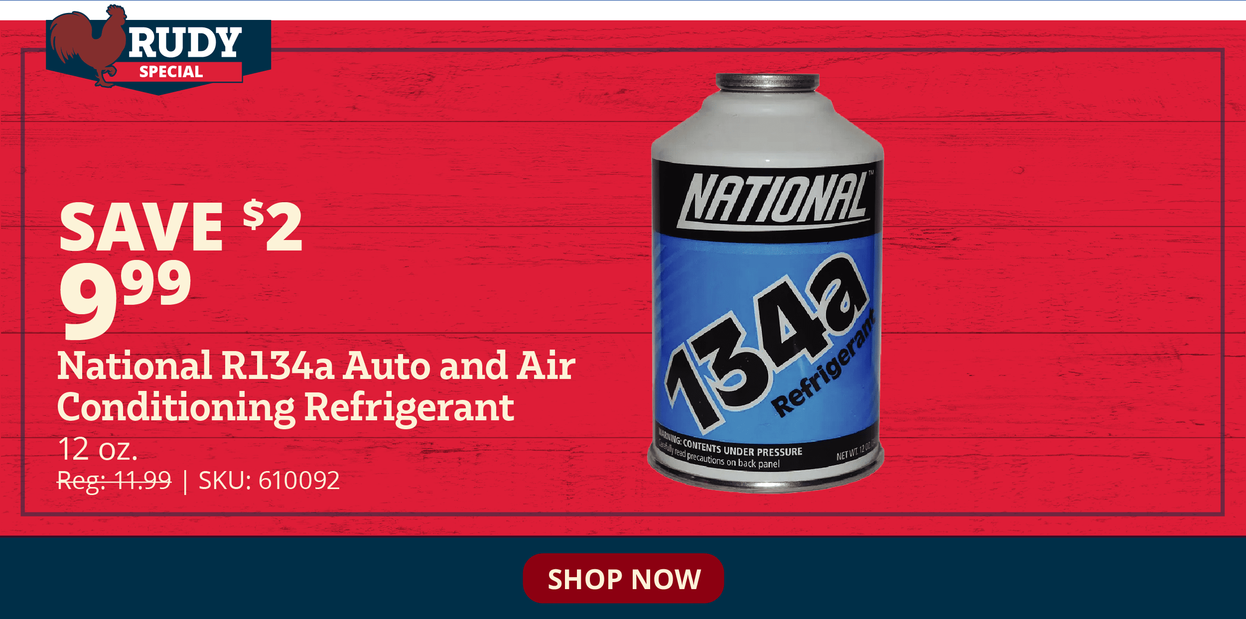 Rudy R134a Refrigerant