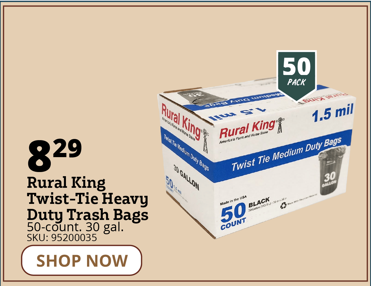 rk twist tie trash bags