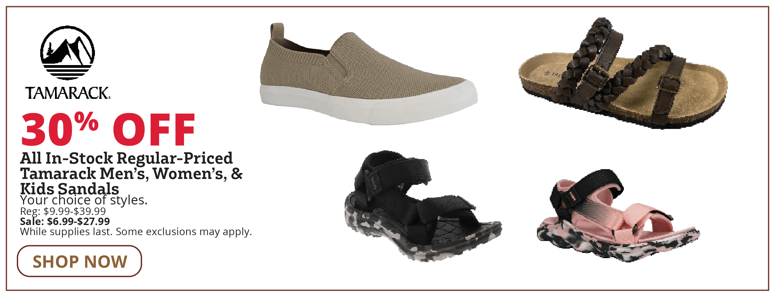 Tamarack 30% off
