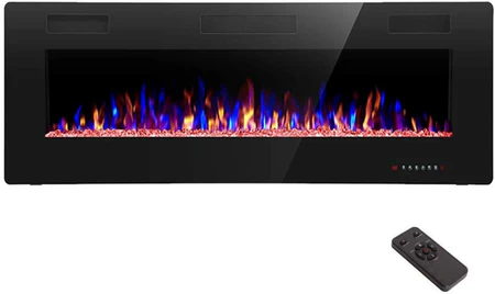 R.W.Flame  Wall Mounted Electric Fireplace,750-1500W
