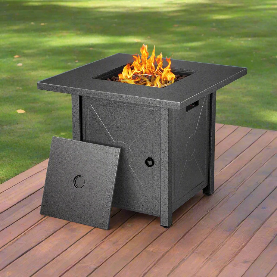 R.W.FLAME 28 inch Propane Fire Pit,2 in 1 Fire Pit Table 40,000 BTU