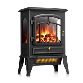R.W.FLAME 3D Flame Electric Fireplace Stove Heater with Thermostat