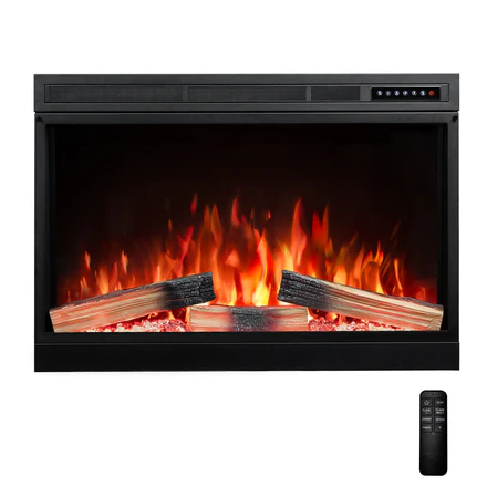 R.W.FLAME 36"/39" Electric Fireplace Insert with Remote Adjustable Temperature and Flame 750/1500W