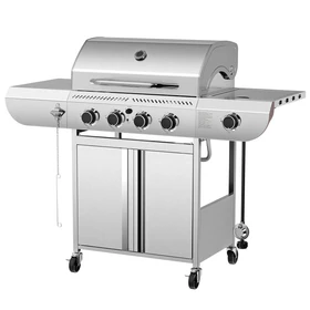 4-Burner 42000 BTU Propane Gas Grill Stainless Steel with Side Burner