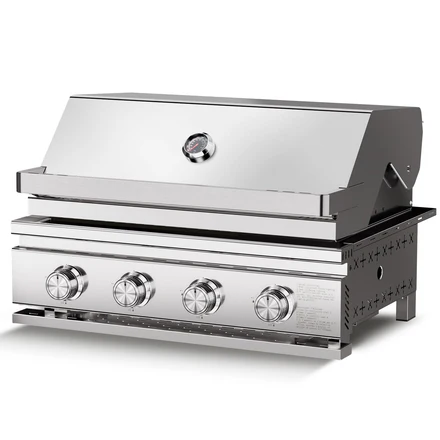 28 Inch Built-In 4-Burner Propane Gas Grill 32000 BTU ALL-Thickened 304 Stainless Steel