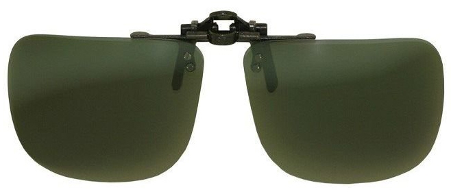 Image of Large Rectangle Polarized Clip On Sunglasses