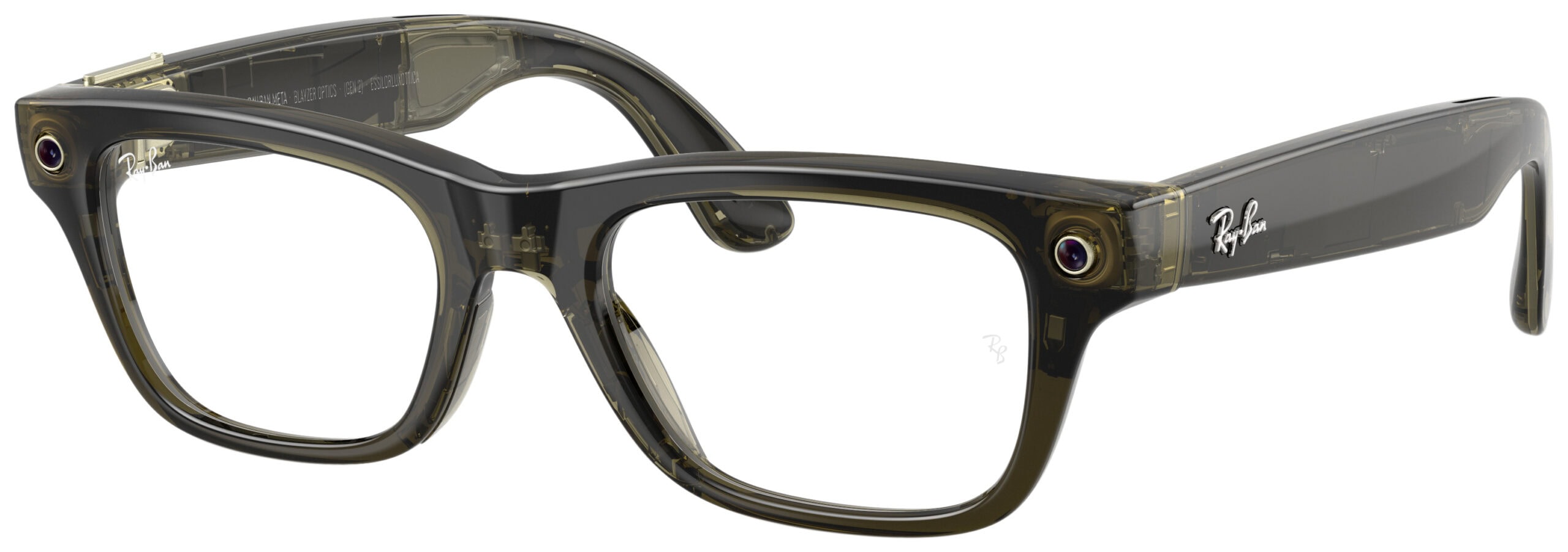 Image of Ray Ban Meta Gen 2 Blayzer Optics (Copy) - Transparent Dark Olive, 50-19-150