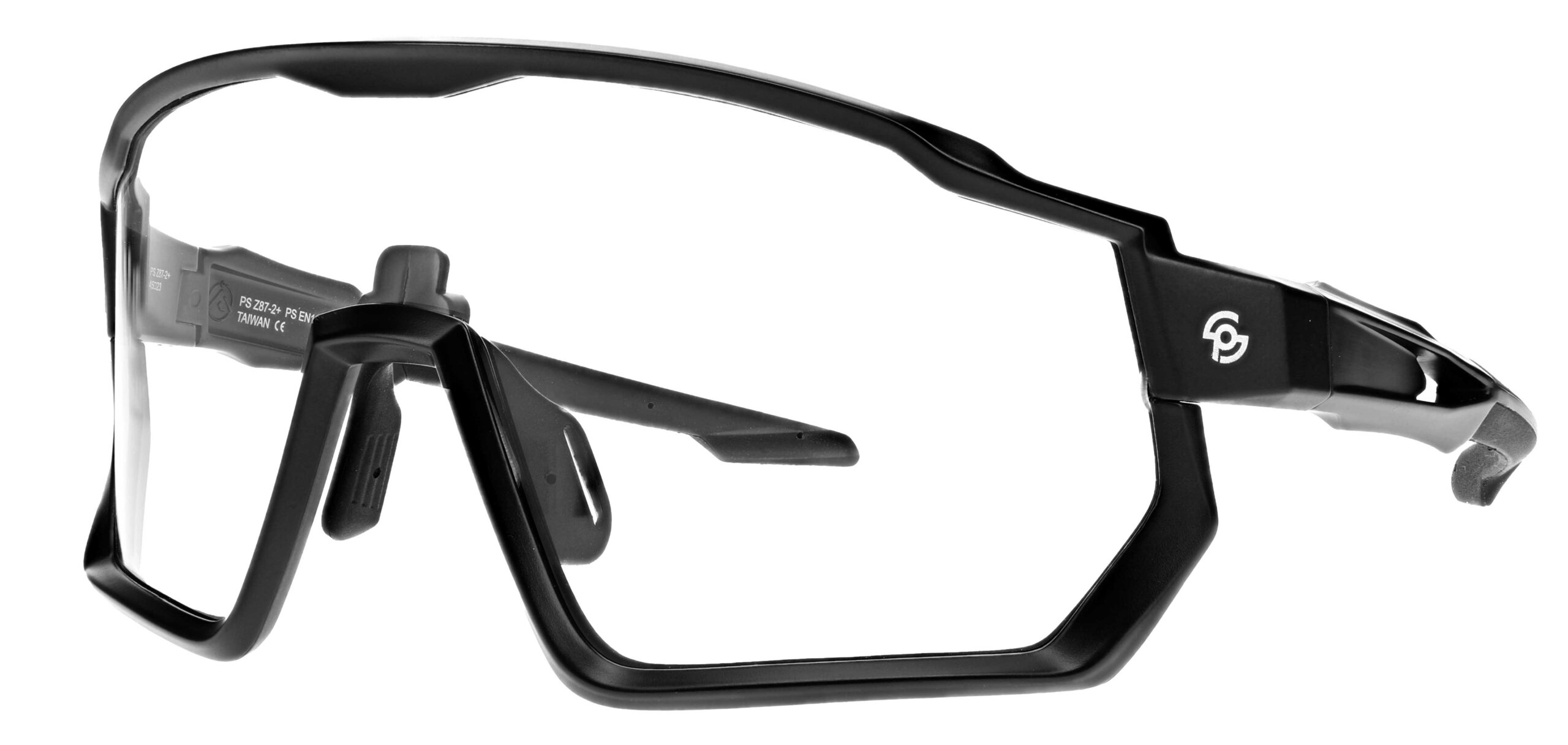 Image of Prescription Safety Glasses RX-21509 - Black Frame with Clear Lens