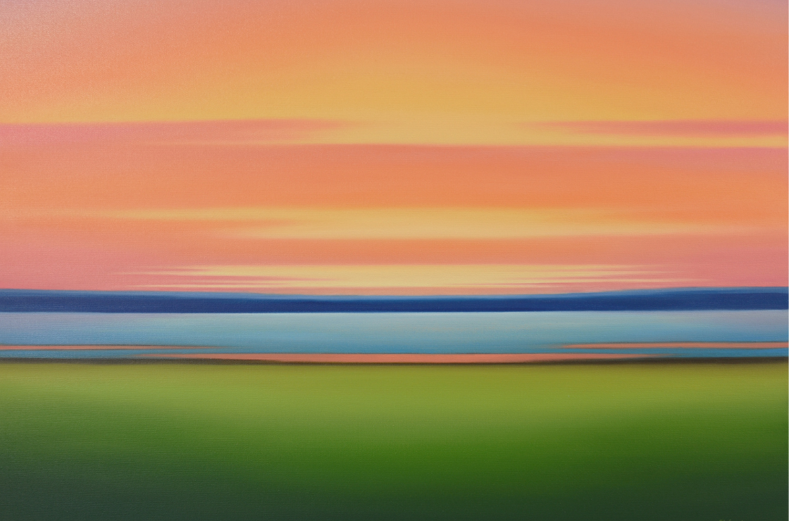 sunset over a field