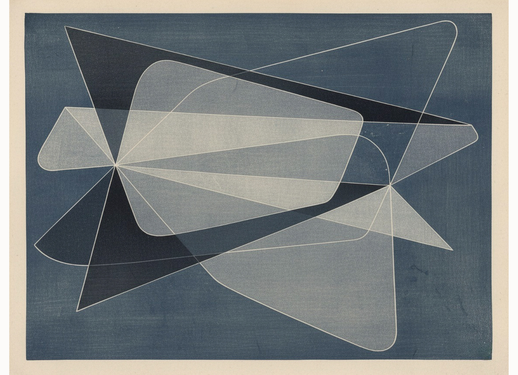 blue abstract painting