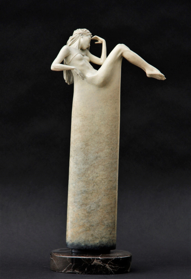 bronze sculpture of a woman