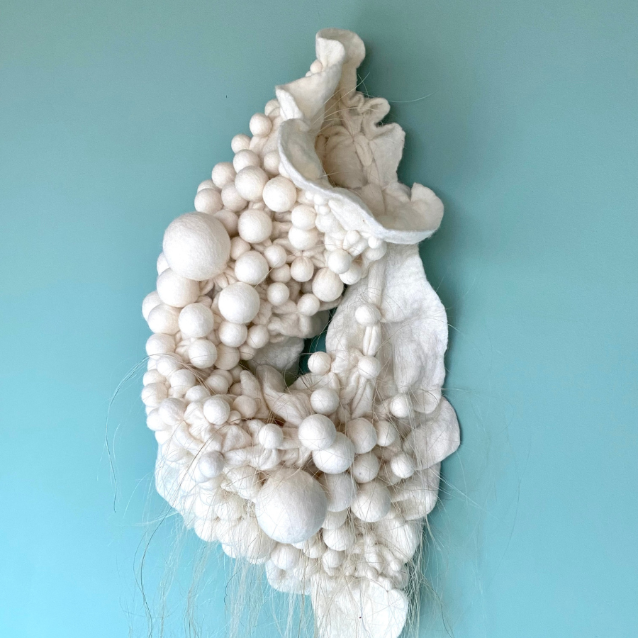 abstract white sculpture