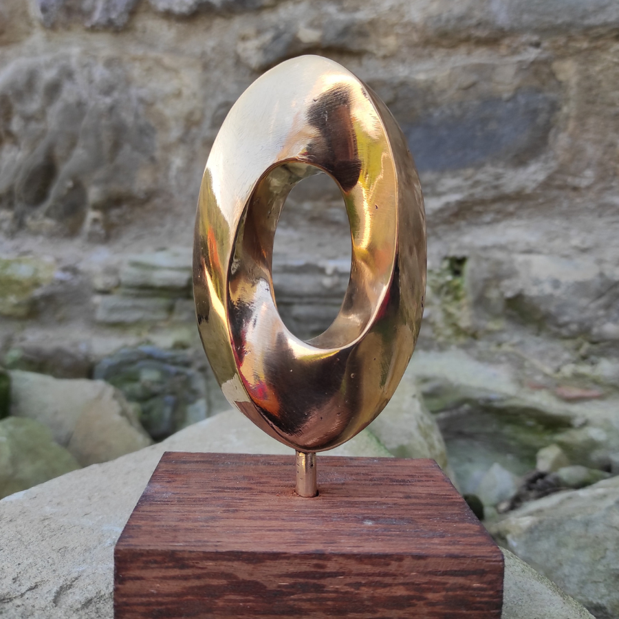 oval bronze sculpture