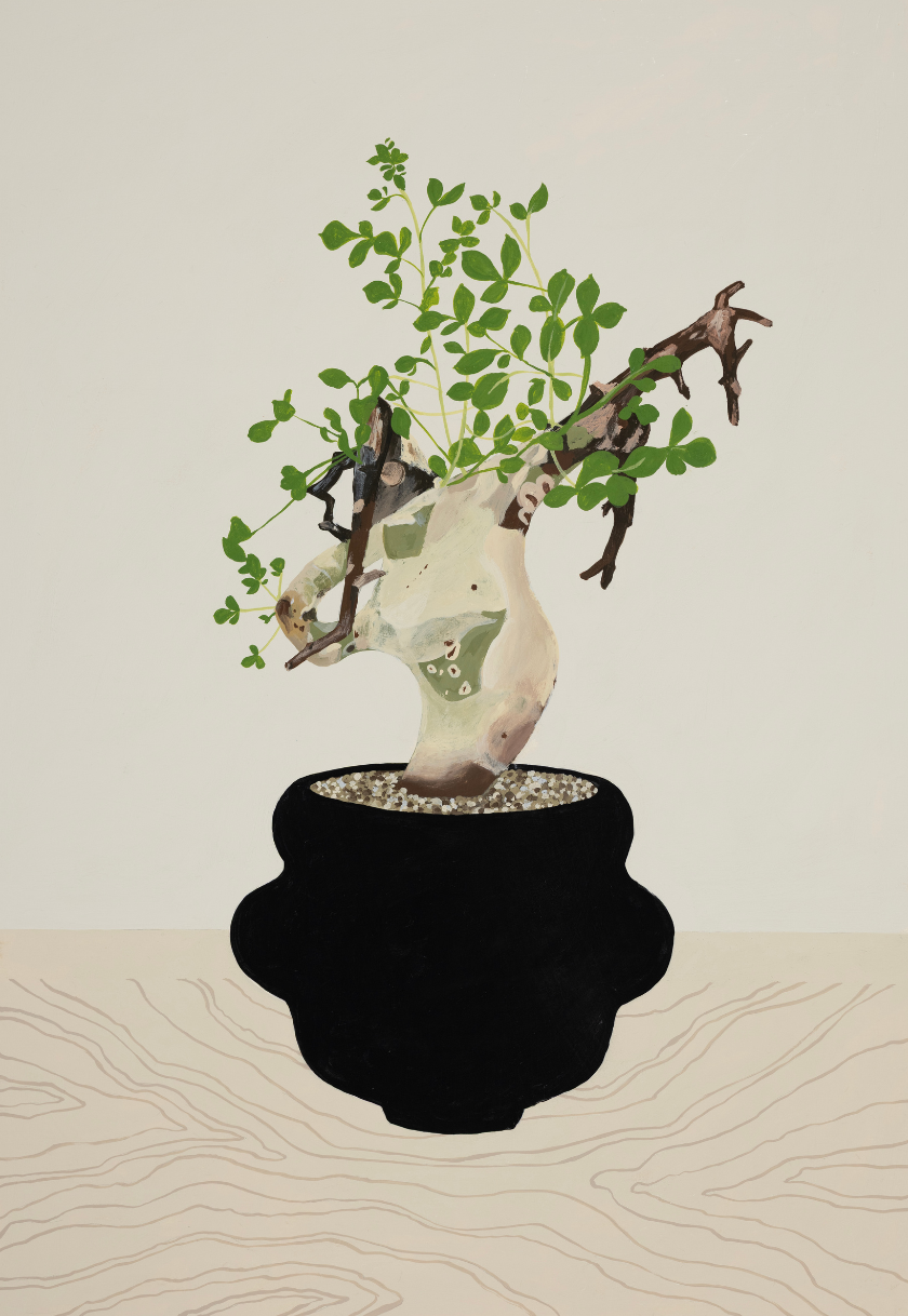 painting of a growing plant