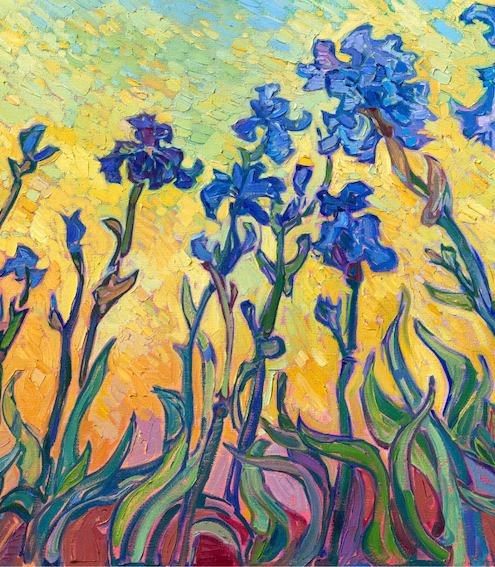 painting of irises