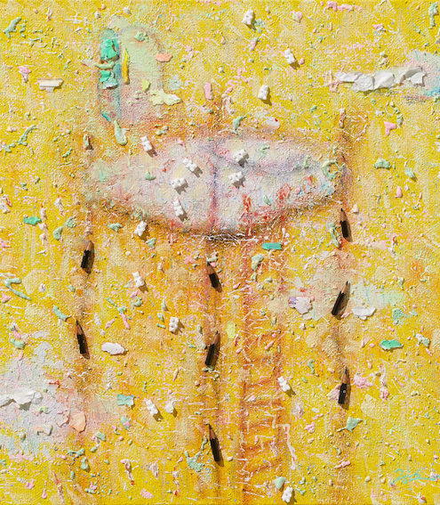 abstract yellow artwork