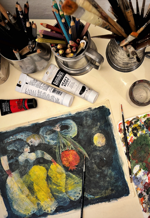 photo of an artist's studio