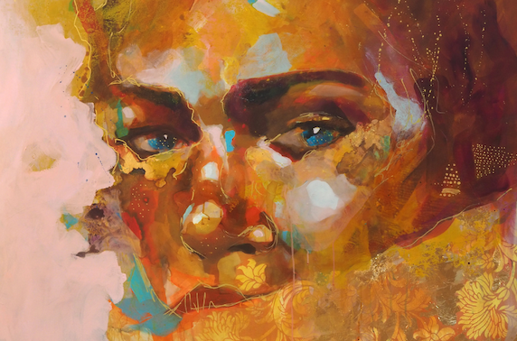portrait in orange tones