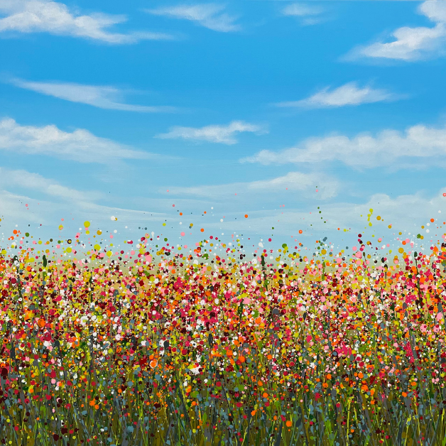 painting of a sunny field